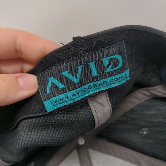 Avid Fish Fitted Hat Black L/XL Embroidered Pukka Vent Holes Outdoor - Picture 7 of 9
